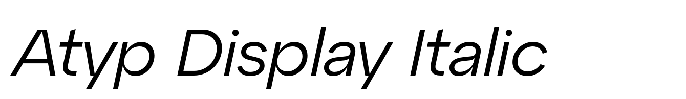 Atyp Display Italic